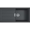 Franke Sety Set T78, tectonitový drez S2D 611-100, čierna + batéria FP 9000, ónyx NEW 143.0616.934