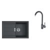 Franke Sety Set T84, tectonitový drez S2D 611-78, čierna + batéria FP 9000.071, ónyx NEW 143.0618.726