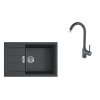 Franke Sety Set T90, tectonitový drez S2D 611-78 XL, čierna + batéria FP 9000.071, ónyx NEW 143.0618.752