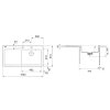 Franke Mythos Keramický drez MTK 611-100/7, 100x51 cm, ónyx 124.0335.856