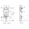 Geberit Kombifix Predstenová inštalácia na závesné WC, výška 1,08 m 110.302.00.5