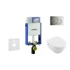 Geberit Kombifix Modul na závesné WC s tlačidlom Sigma01, lesklý chróm + Villeroy Boch - WC a dosky, DirectFlush, SoftClose, CeramicPlus 110.302.00.5 NB2