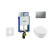 Geberit Kombifix Modul na závesné WC s tlačidlom Sigma01, matný chróm + Villeroy Boch - WC a doska, DirectFlush, SoftClose, CeramicPlus 110.302.00.5 NB3