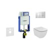 Geberit Kombifix Modul na závesné WC s tlačidlom Sigma30, matný chróm/chróm + Ideal Standard Tesi - WC a doska, Aquablade, SoftClose 110.302.00.5 NU7