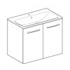 Geberit Selnova Square Umývadlová skrinka 64x79x48 cm, s umývadlom, 2 dvierka, lesklá biela 501.256.00.1