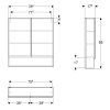 Geberit Selnova Square Zrkadlová skrinka 85x79x18 cm, 2 dvierka, lesklá biela 501.268.00.1