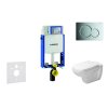 Geberit Kombifix Modul na závesné WC s tlačidlom Sigma01, lesklý chróm + Duravit D-Code - WC a doska, Rimless, SoftClose 110.302.00.5 NH2