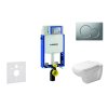 Geberit Kombifix Modul na závesné WC s tlačidlom Sigma01, matný chróm + Duravit D-Code - WC a doska, Rimless, SoftClose 110.302.00.5 NH3