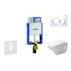 Geberit Kombifix Modul na závesné WC s tlačidlom Sigma20, biela/lesklý chróm + Duravit D-Code - WC a doska, Rimless, SoftClose 110.302.00.5 NH4