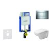 Geberit Kombifix Modul na závesné WC s tlačidlom Sigma30, lesklý chróm/chróm mat + Duravit D-Code - WC a doska, Rimless, SoftClose 110.302.00.5 NH6