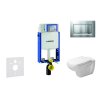 Geberit Kombifix Modul na závesné WC s tlačidlom Sigma30, matný chróm/chróm + Duravit D-Code - WC a doska, Rimless, SoftClose 110.302.00.5 NH7