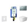 Geberit Kombifix Modul na závesné WC s tlačidlom Sigma01, matný chróm + Duravit ME by Starck - WC a doska, Rimless, SoftClose 110.302.00.5 NM3