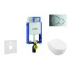 Geberit Kombifix Modul na závesné WC s tlačidlom Sigma01, lesklý chróm + Villeroy Boch - WC a doska, DirectFlush, SoftClose, CeramicPlus 110.302.00.5 NI2