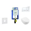 Geberit Kombifix Modul na závesné WC s tlačidlom Sigma30, biela/lesklý chróm + Villeroy Boch - WC a doska, DirectFlush, SoftClose, CeramicPlus 110.302.00.5 NI5