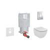Grohe Uniset Set predstenovej inštalácie, klozetu a dosky Ideal Standard Tesi, tlačidla Skate Cosmopolitan, chróm 38643SET-KF-GR