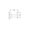 Grohe Essentials Cube Háčik, chróm 40511001-GR