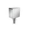 Hansgrohe Fixfit Prípojka hadice Square so spätným ventilom, chróm 26455000-HG