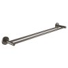 Grohe Essentials Dvojramenný držiak na uteráky, kefovaný tmavý grafit 40802AL1-GR
