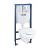 Grohe Solido Set predstenovej inštalácie, klozetu Bau Ceramic a dosky SoftClose, tlačidla Sail, chróm 39499000-GR