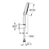 Grohe Rainshower SmartActive Súprava sprchovej hlavice 130 9,5 l/min, 3 prúdy, držiaku a hadice, mesačná biela 26581LS0-GR