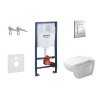 Grohe Rapid SL Set predstenovej inštalácie, klozetu a sedadla D-Code, Rimless, SoftClose, tlačidla Skate Cosmo, chróm 38528SET-KK-GR