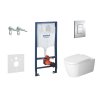 Grohe Rapid SL Set predstenovej inštalácie, klozetu a sedadla ME by Starck, Rimless, SoftClose, tlačidla Skate Cosmo, chróm 38528SET-KM-GR