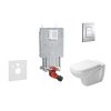 Grohe Uniset Set predstenovej inštalácie, klozetu a sedadla D-Code, Rimless, SoftClose, tlačidla Skate Cosmo, chróm 38643SET-KK-GR