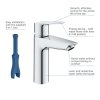 Grohe QuickFix Start Umývadlová batéria s výpustom Push-Open, studený štart, chróm 23746002-GR