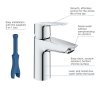 Grohe QuickFix Start Umývadlová batéria s výpustom Push-Open, studený štart, chróm 23551002-GR