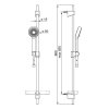 Hansa Basicjet Set sprchovej hlavice, 3 prúdy, tyče, mydlovničky a hadice, ECO, chróm 44670133
