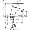 Hansgrohe Focus E2 Umývadlová batéria, chróm 31733000-HG