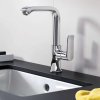 Hansgrohe Metris New Umývadlová batéria s otočným výtokom a výpustom, chróm 31087000-HG