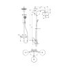 Hansgrohe Croma 220 Sprchový set Showerpipe s termostatom, 22 cm, 4 prúdy, chróm 27185000-HG