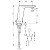 Hansgrohe Metris S Elektronická umývadlová batéria s ovládaním teploty s pripojením na sieť 230 V, chróm 31102000-HG