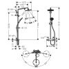 Hansgrohe Raindance S Sprchový set Showerpipe 240 s termostatom, 3 prúdy, EcoSmart 9 l/min, chróm 27116000-HG