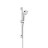 Hansgrohe Croma Select E Set sprchovej hlavice, 3 prúdy, tyče a hadice, EcoSmart 9l/min, biela/chróm 26581400-HG