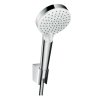 Hansgrohe Crometta Set sprchovej hlavice, 2 prúdy, držiaku a hadice, EcoSmart, biela/chróm 26694400-HG