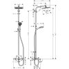 Hansgrohe Crometta Set Showerpipe E 240 s vaňovým termostatom, 2 prúdy, chróm 27298000-HG