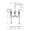 Hansgrohe Metropol Umývadlová batéria s výpustom Push-Open, 3-otvorová inštalácia, chróm 32515000-HG