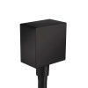 Hansgrohe Fixfit Prípojka hadice Square so spätným ventilom, matná čierna 26455670-HG