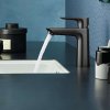 Hansgrohe Talis E Umývadlová batéria s výpustom, CoolStart, matná čierna 71713670-HG