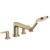 Hansgrohe Talis E Vaňová batéria na okraj vane, 4-otvorová inštalácia, kefovaný bronz 71748140-HG