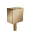 Hansgrohe Fixfit Prípojka hadice Square so spätným ventilom, kefovaný bronz 26455140-HG