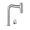 Hansgrohe M71 Drezová batéria Metris Select s výsuvnou spŕškou, 2-otvorová inštalácia, chróm 73819000-HG