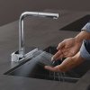 Hansgrohe M81 Drezová batéria Aquno Select s výsuvnou koncovkou a plochým sprchovým prúdom, chróm 73836000-HG