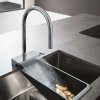 Hansgrohe M81 Drezová batéria Aquno Select s výsuvnou koncovkou a plochým sprchovým prúdom, chróm 73837000-HG