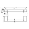 Hansgrohe AddStoris Držadlo, dĺžka 35 cm, matná čierna 41744670-HG