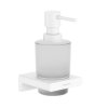 Hansgrohe AddStoris Dávkovač mydla s držiakom, matné sklo/biela mat 41745700-HG