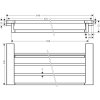 Hansgrohe AddStoris Polička s držiakom uterákov, dĺžka 65 cm, kefovaný čierny chróm 41751340-HG