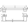 Hansgrohe AddStoris Držadlo na sprchové dvere, dĺžka 400 mm, chróm 41759000-HG